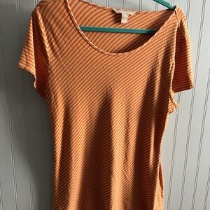 Banana republic Orange Striped Women's Top